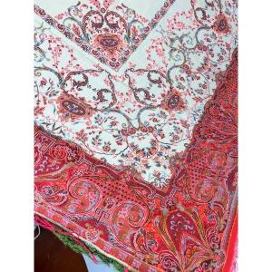 Cashmere Shawl Woven In The Style Of Amédée Couder - Scotland Or France Circa 1840