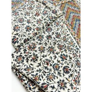 Kalamkari Mille Fleurs En Chintz Glacé - Perse Kadjar - Début XXe Siècle