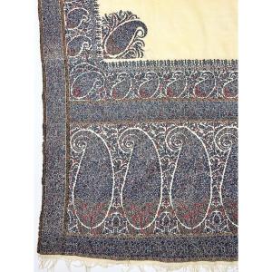 Châle Cachemire Des Indes Espoliné Kani - Compagnie Des Indes Pour La Mode En Europe Circa 1810
