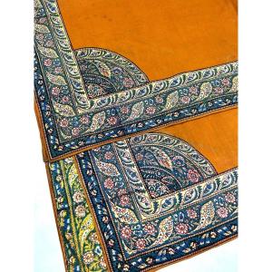 Fichu In Indienne Printed With Quarter Moons - Provence Circa 1820