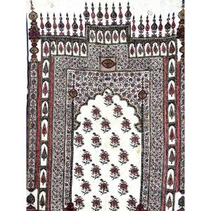 Kalamkari peint au cachet UEIC Compagnie des Indes anglaise - Indes, Machilipatnam début XIXe