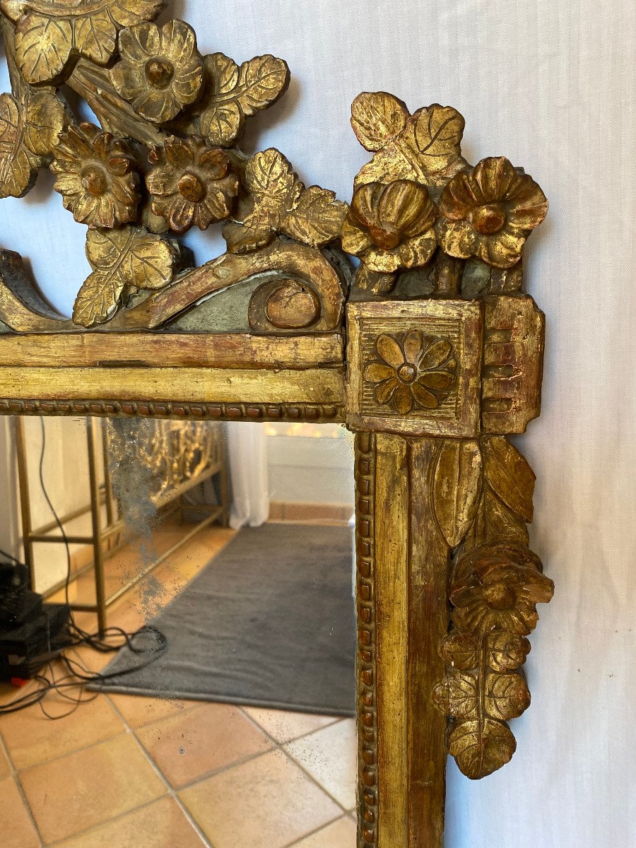 Beaucaire Mirror In Golden Wood 18th-photo-1