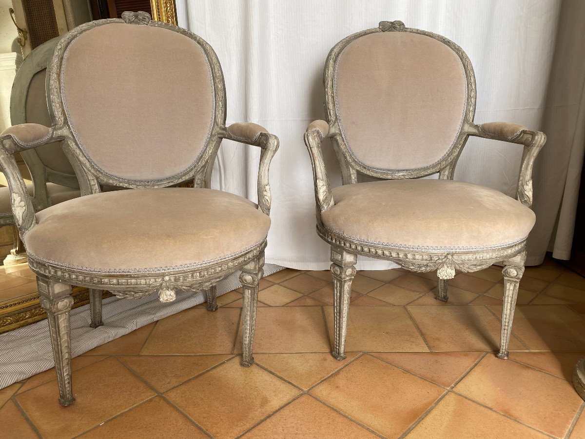 Paire De Fauteuils 18ème