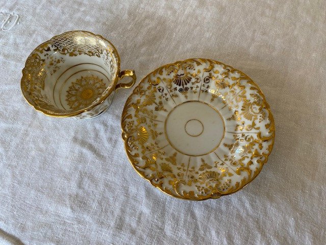 Tête-à-tête Service à Café - Dinette De Jeune Fille En Porcelaine - Art Nouveau