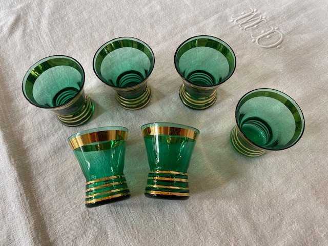 Lot De 6 Verres à Liqueur Ichendorf Milano - Collection Decò Arlequin - 10 Cl - Verre Borosilicate Fait Main