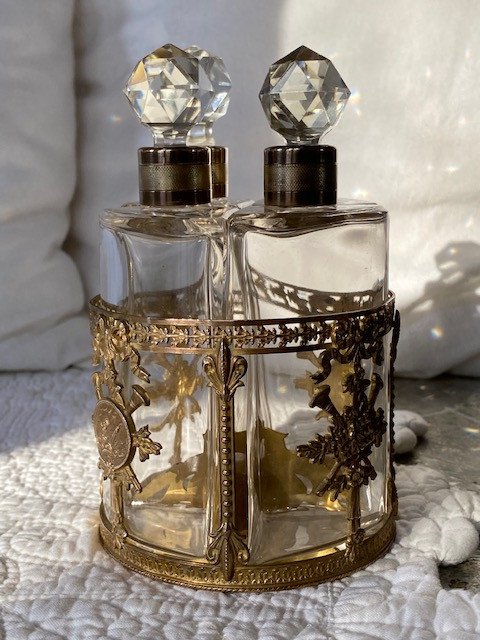 Brass And Crystal Perfume Cellar-photo-3