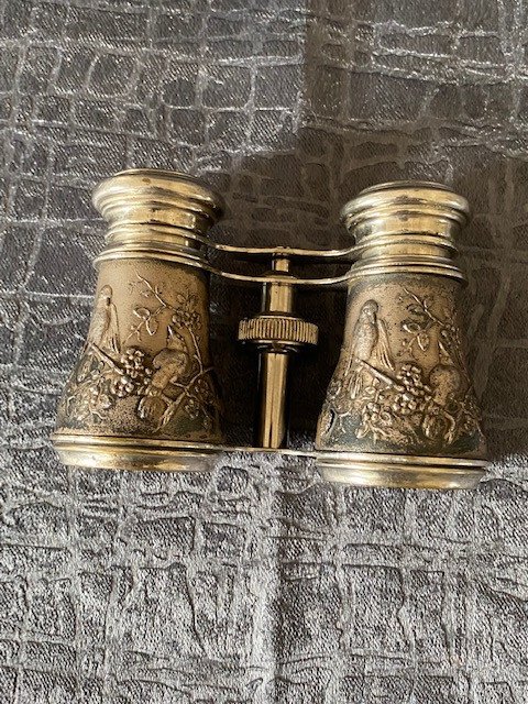 Pair Of Theater Binoculars In Metal And Stamped Metal-photo-3