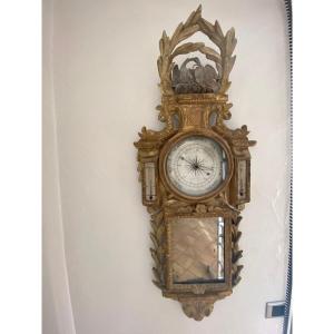 Early 18th Century Barometer In Golden Wood