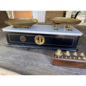 Balance Black Wood And Marble Top 19th
