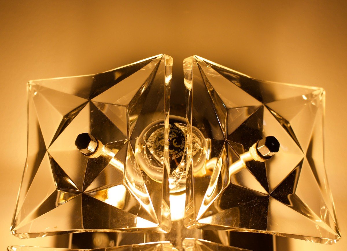 Pair Of Kinkeldey Crystal Sconces.-photo-3