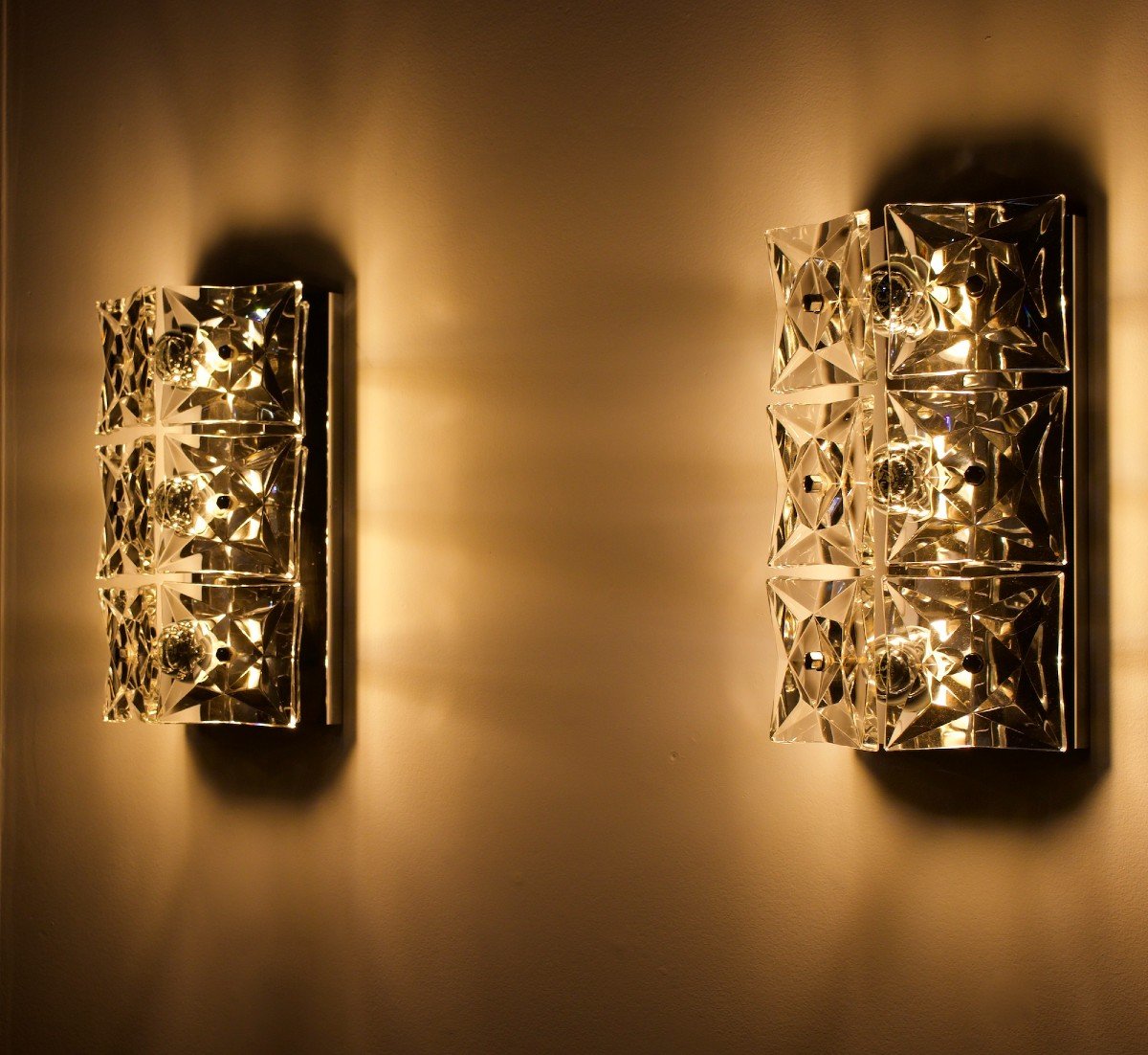 Pair Of Kinkeldey Crystal Sconces.