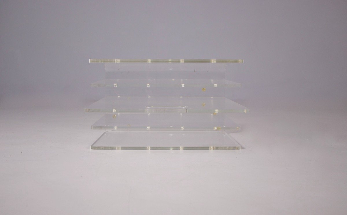 Clear Lucite/acrylic Magazine Rack-photo-3