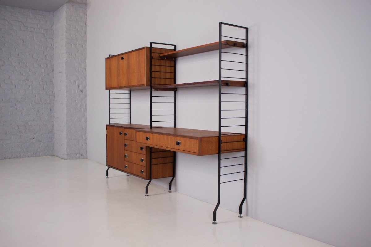 Modular Wall Shelf Desk 1950.-photo-3