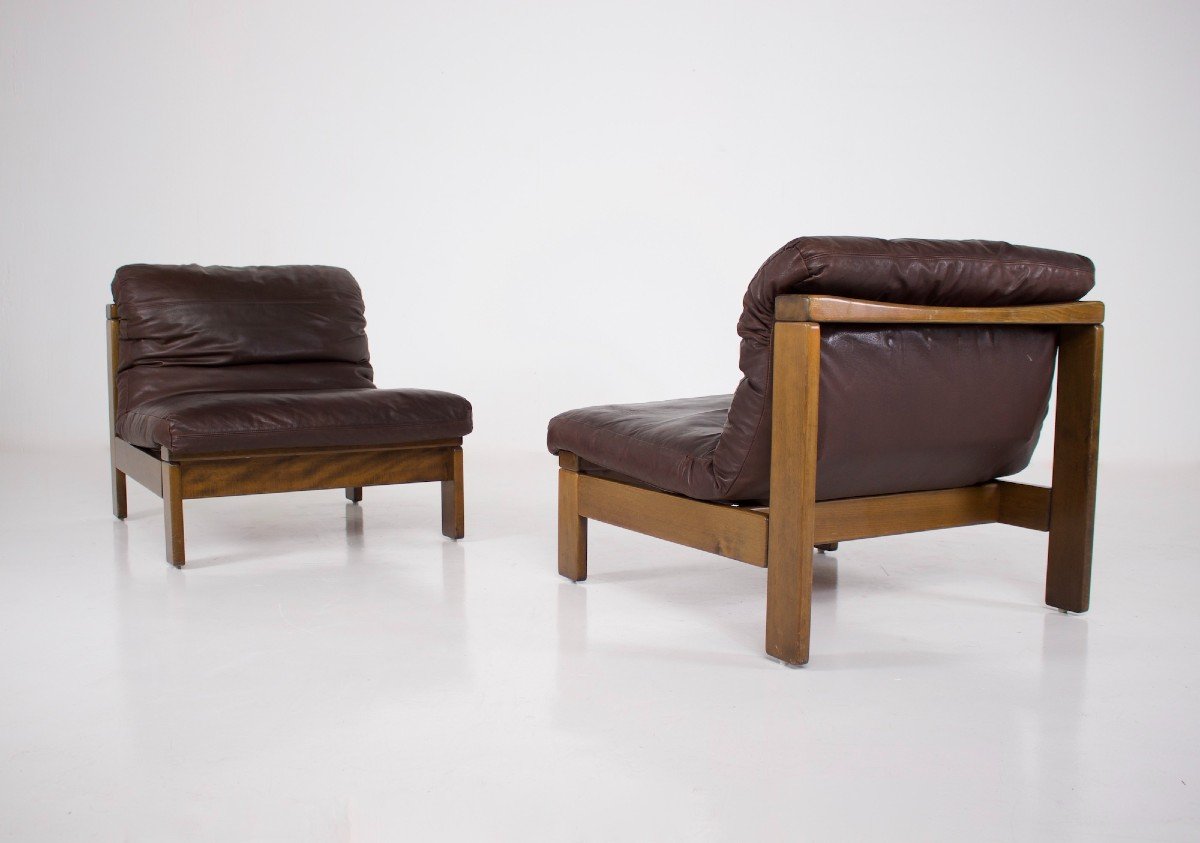 Chauffeuses Cuir Style Carl Straub 1970 (3).