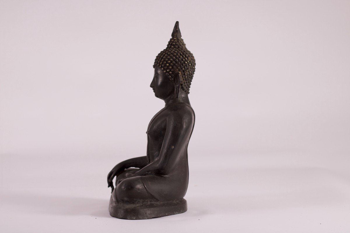 Bouddha Shakyamuni Ayutthaya  En Bronze-photo-1