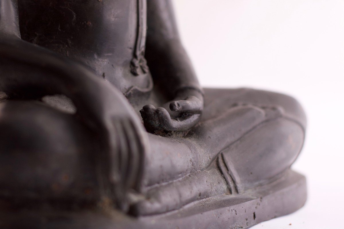 Bouddha Shakyamuni Ayutthaya  En Bronze-photo-6