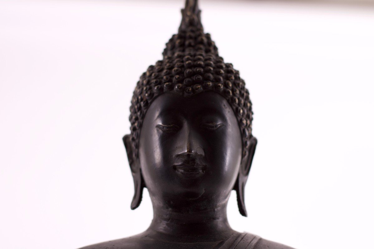 Bouddha Shakyamuni Ayutthaya  En Bronze-photo-7
