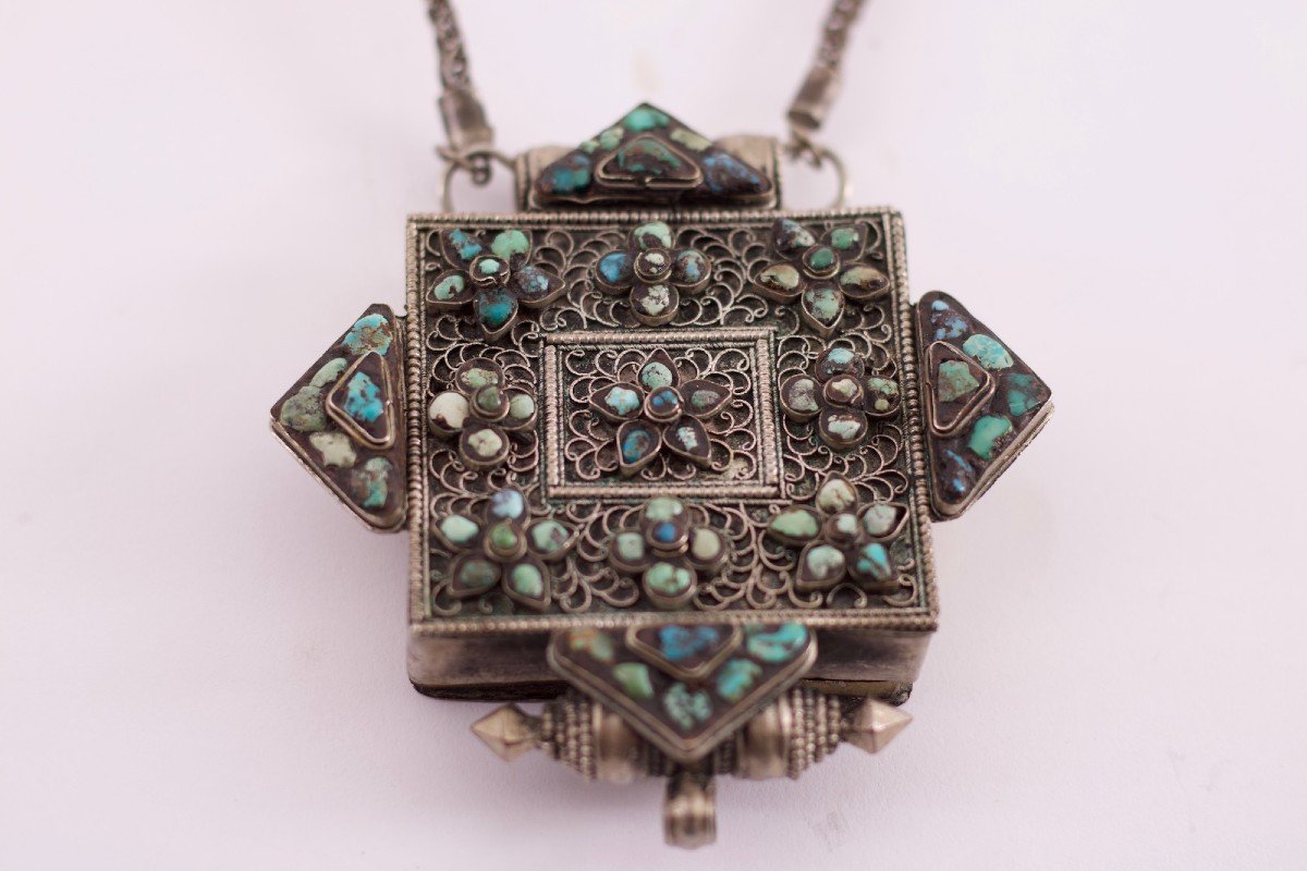 Ancient Ga'u Tibet Portable Reliquary-photo-3