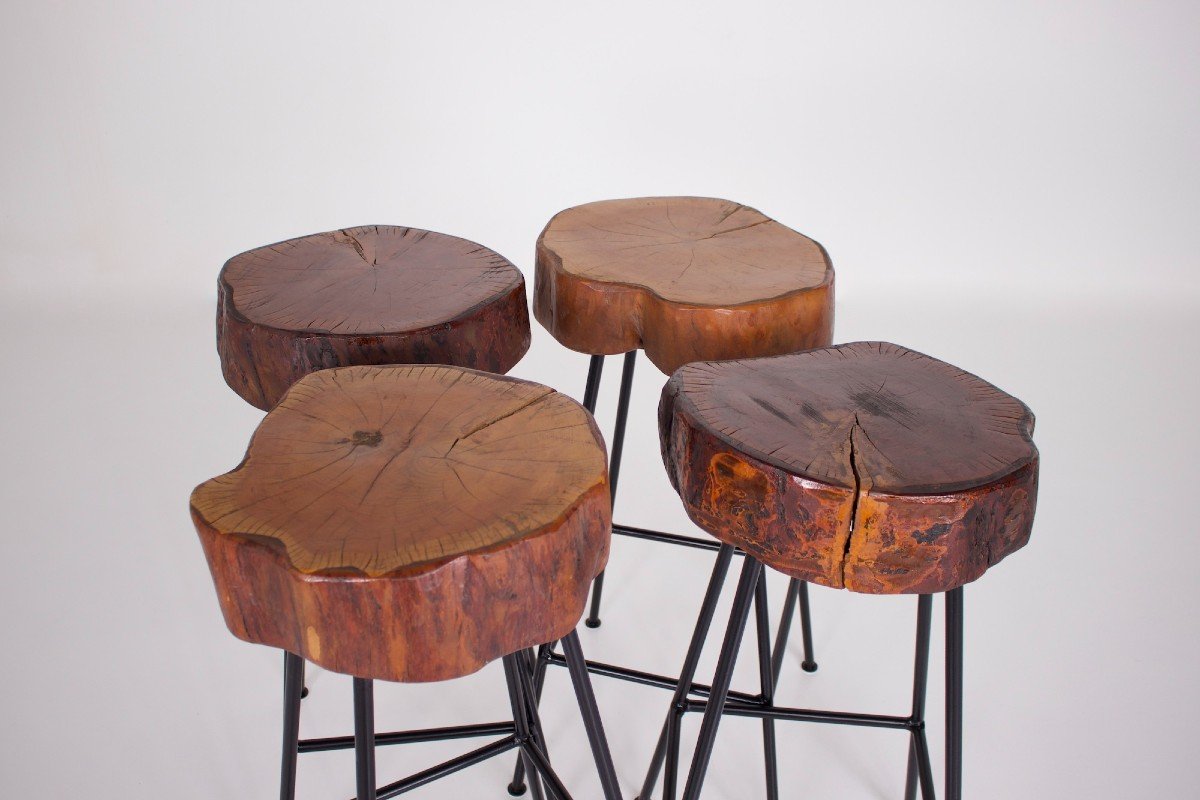 Tabourets De Bar Modernistes Rustiques-photo-3