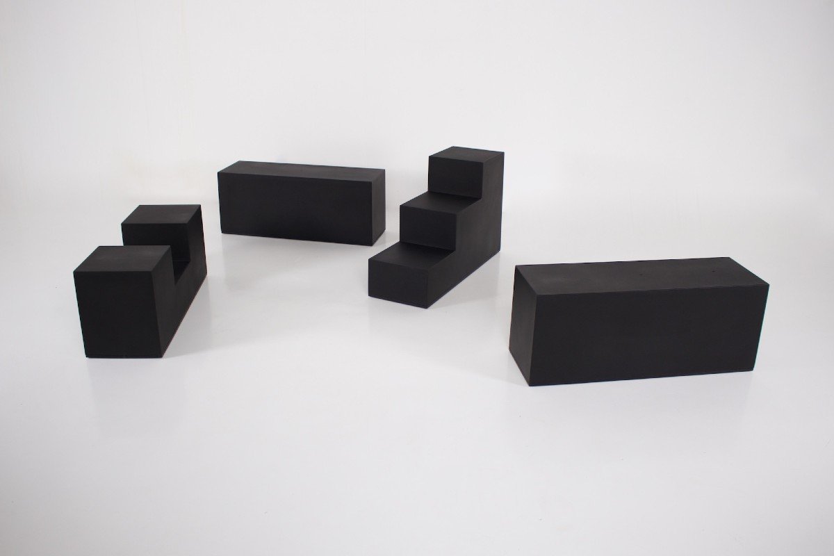 Système d'Assises Tables Basses Modulables Mario Bellini B&b Italia Gli Scacchi.