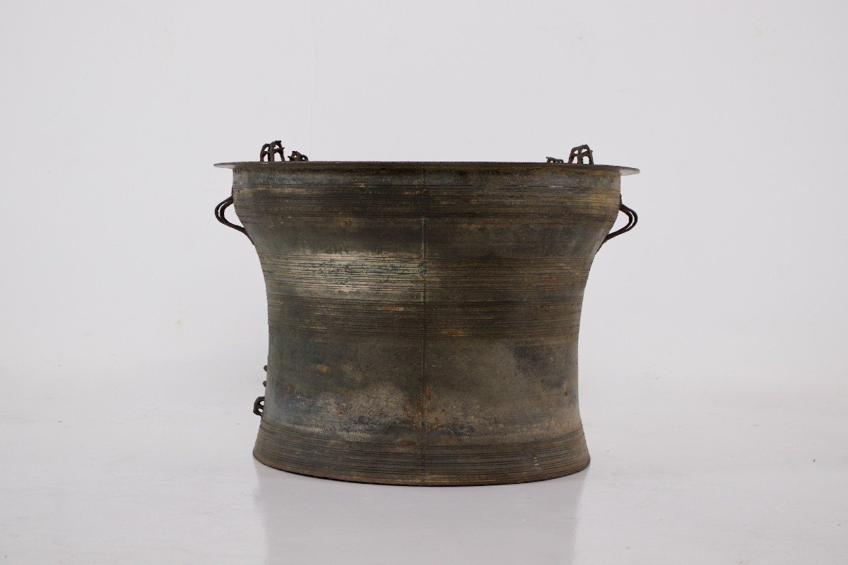 Tambour De Pluie En Bronze Birmanie  / Laos -photo-2