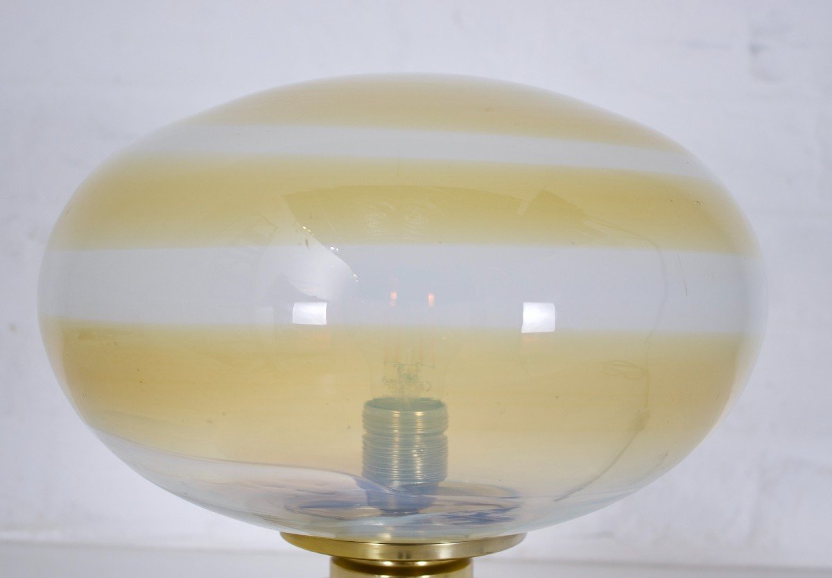 Doria Opalescent Blown Glass Lamp.-photo-2