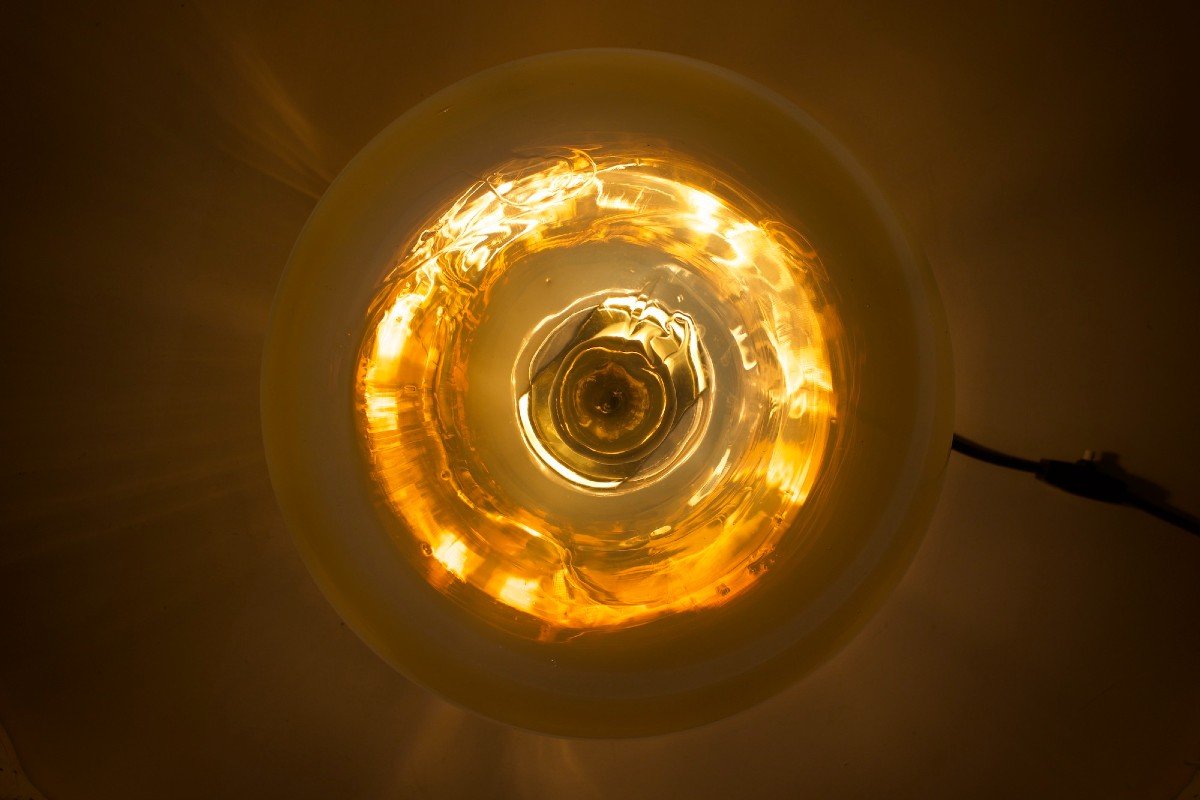 Doria Opalescent Blown Glass Lamp.-photo-3