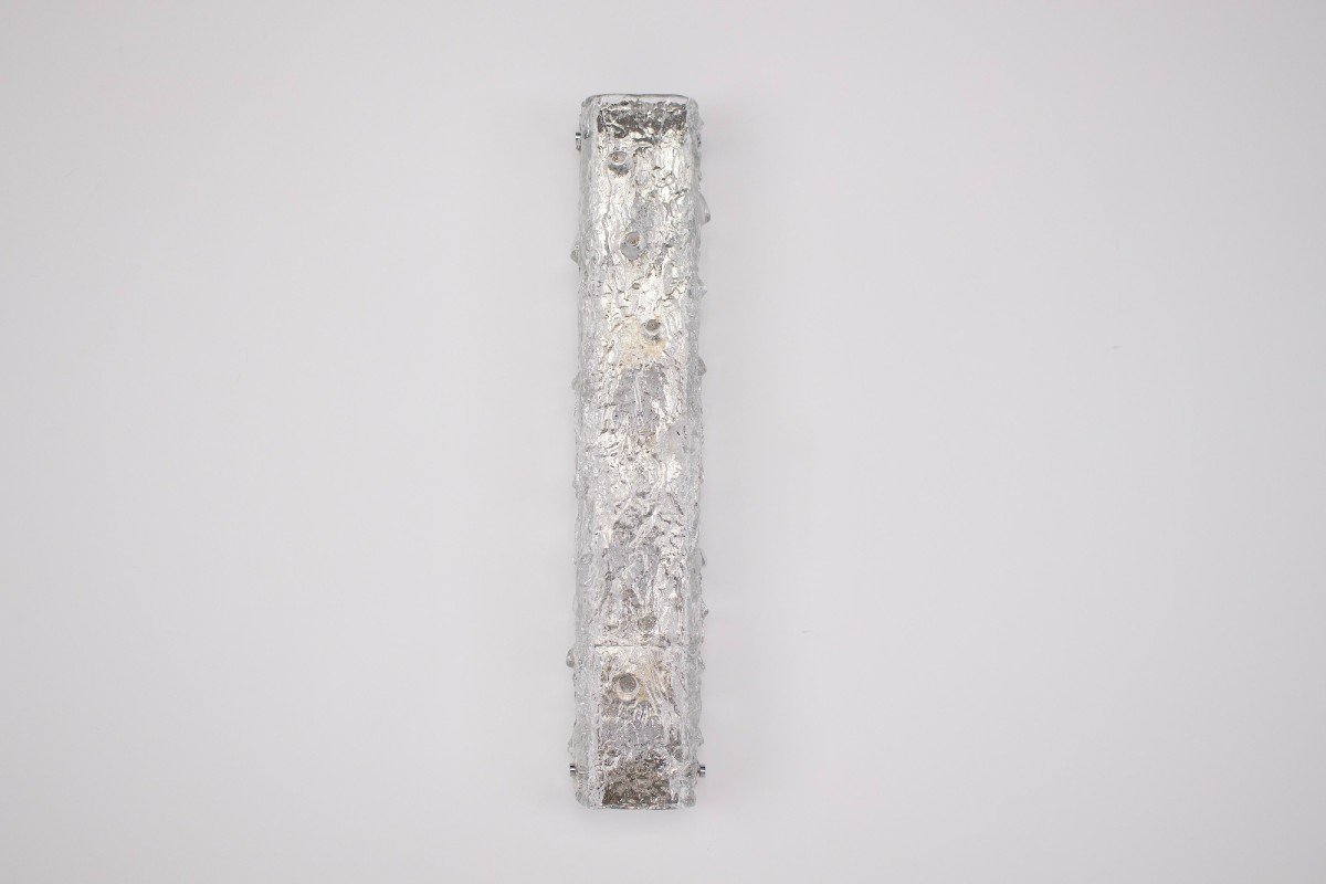 Ice Glass “bark” Wall Light.-photo-2