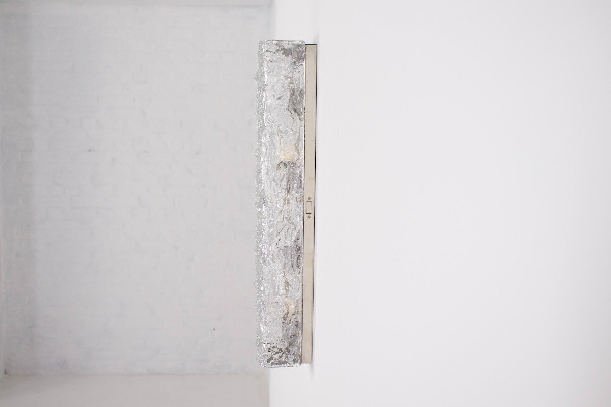 Ice Glass “bark” Wall Light.-photo-2