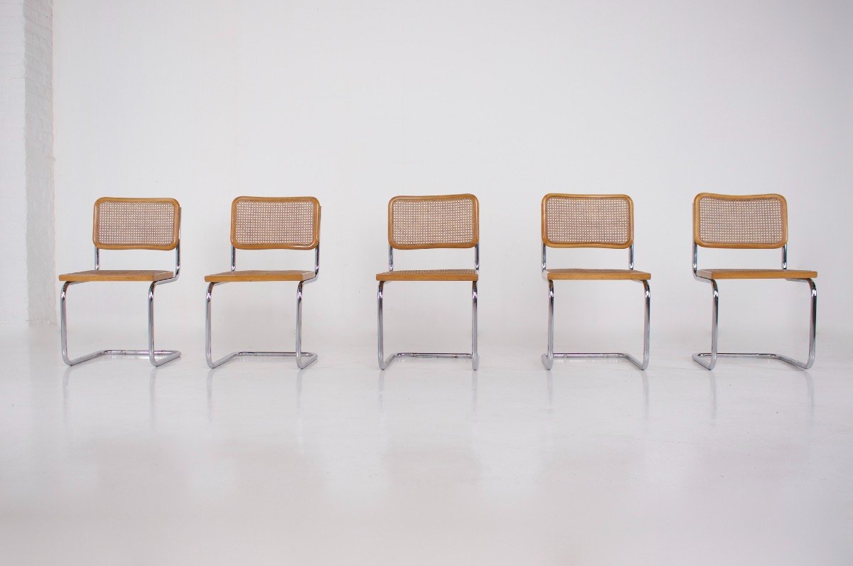 5 Breuer “cesca” Style Chairs-photo-3