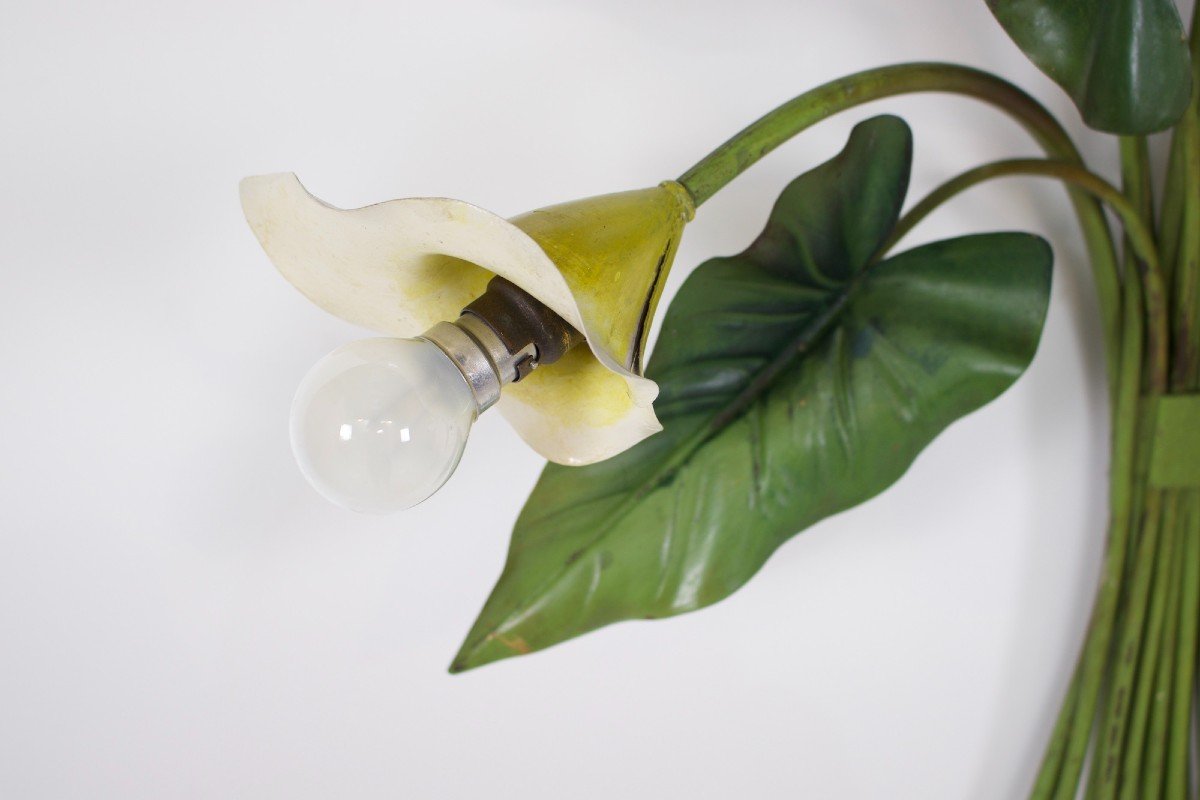 Light Wall Lamp With Arums / Callas.-photo-4