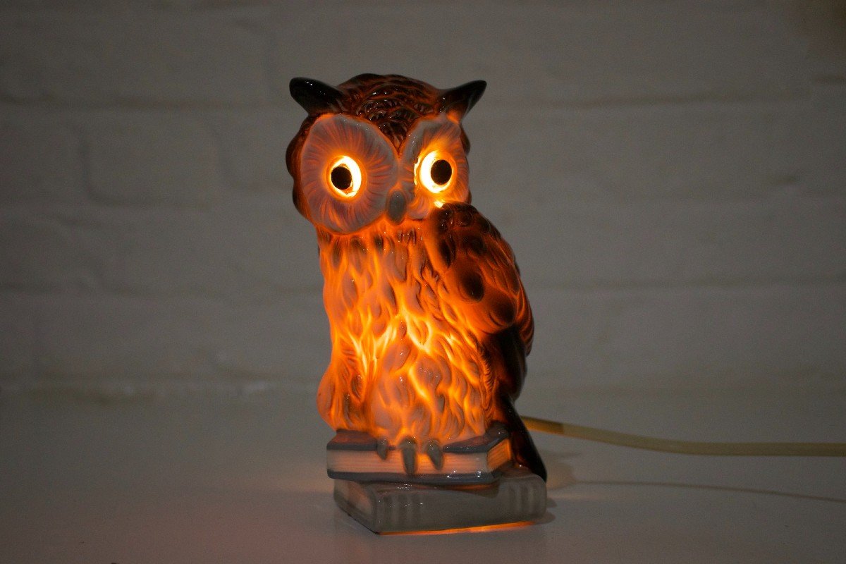 Lampes à parfum Hiboux en porcelaine Goebel Germany -photo-2