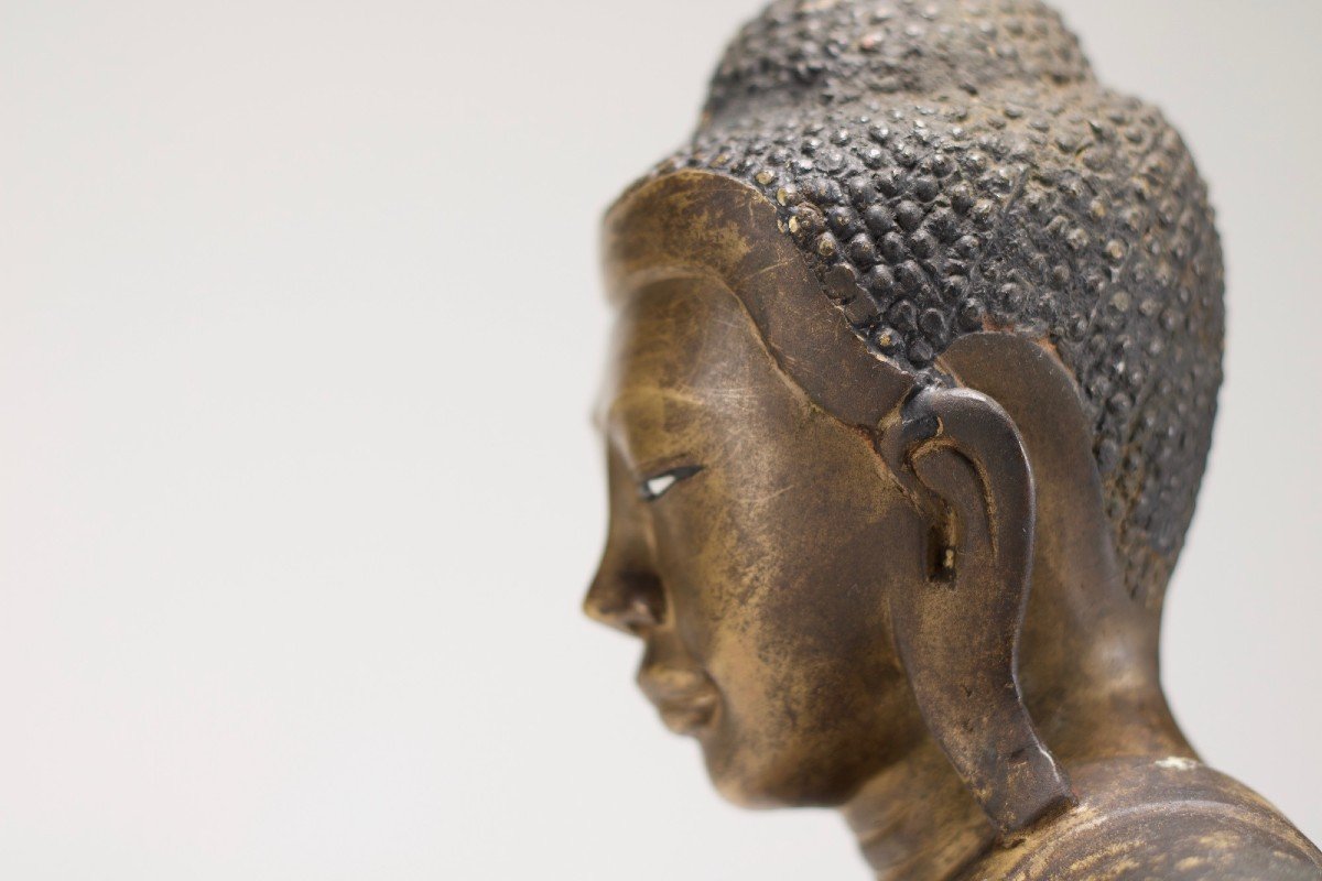 Shakyamuni Buddha In Bronze, Myanmar, Mandalay.-photo-3