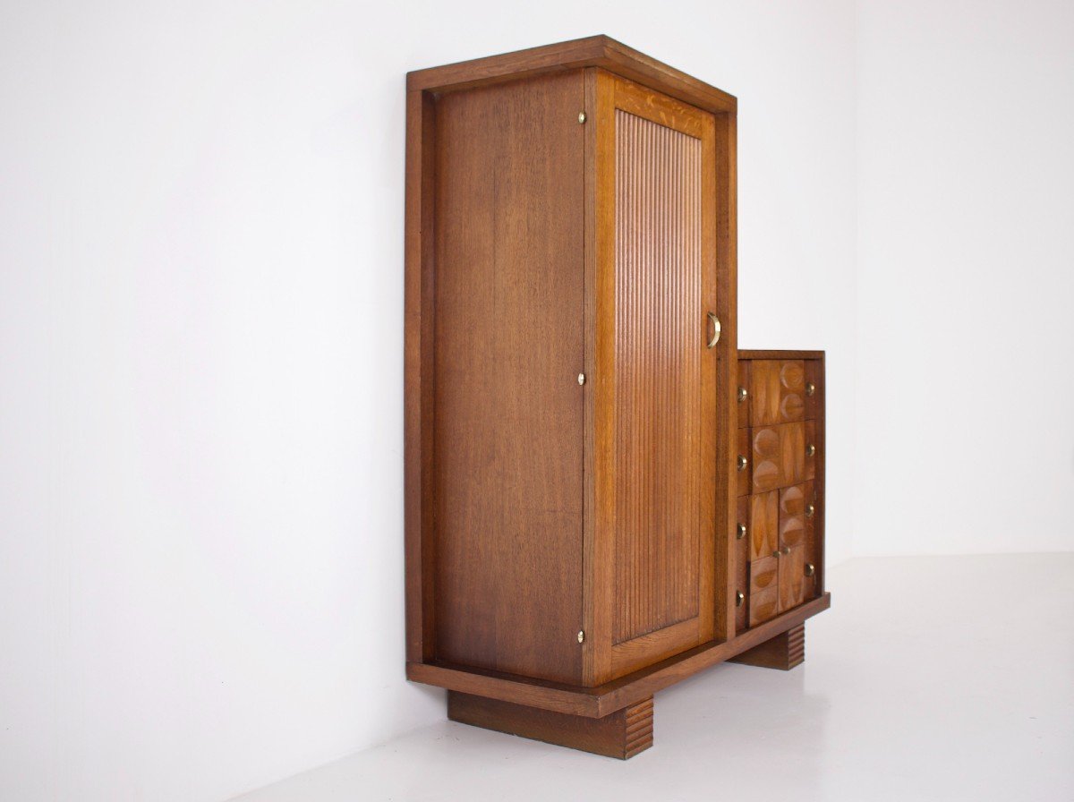 Charles Dudouyt Style Cabinet.-photo-4