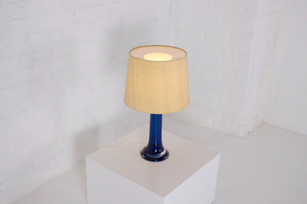 Lampe En Cristal Bleu Cobalt Luxus Vittsjö Sweden.