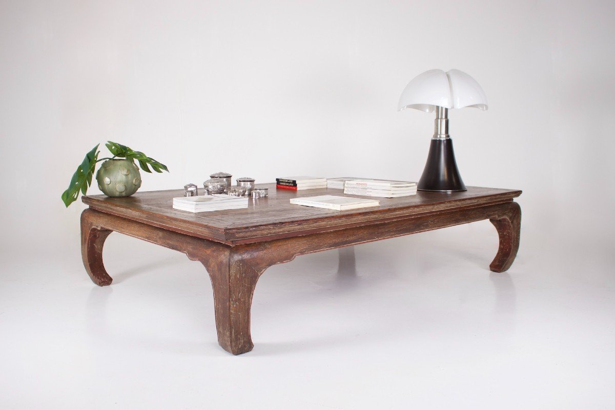 Imposing “kang” Coffee Table Said In Opium, China.