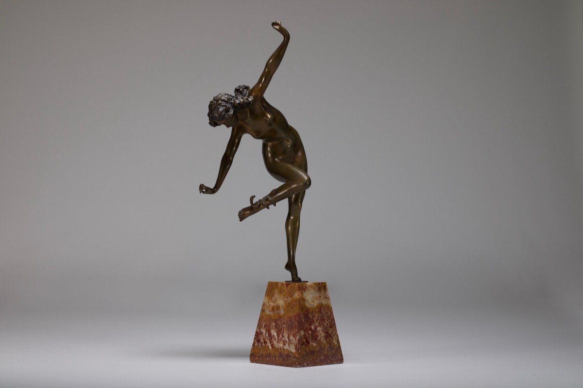 Danseuse Au Serpent,  Bronze Art Déco, Claire Colinet .