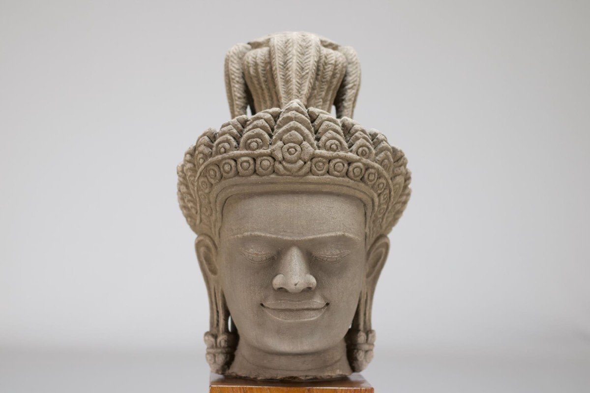 Head Of Khmer Deity.-photo-3