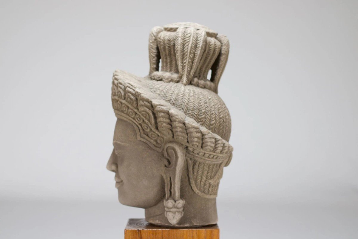 Head Of Khmer Deity.-photo-4