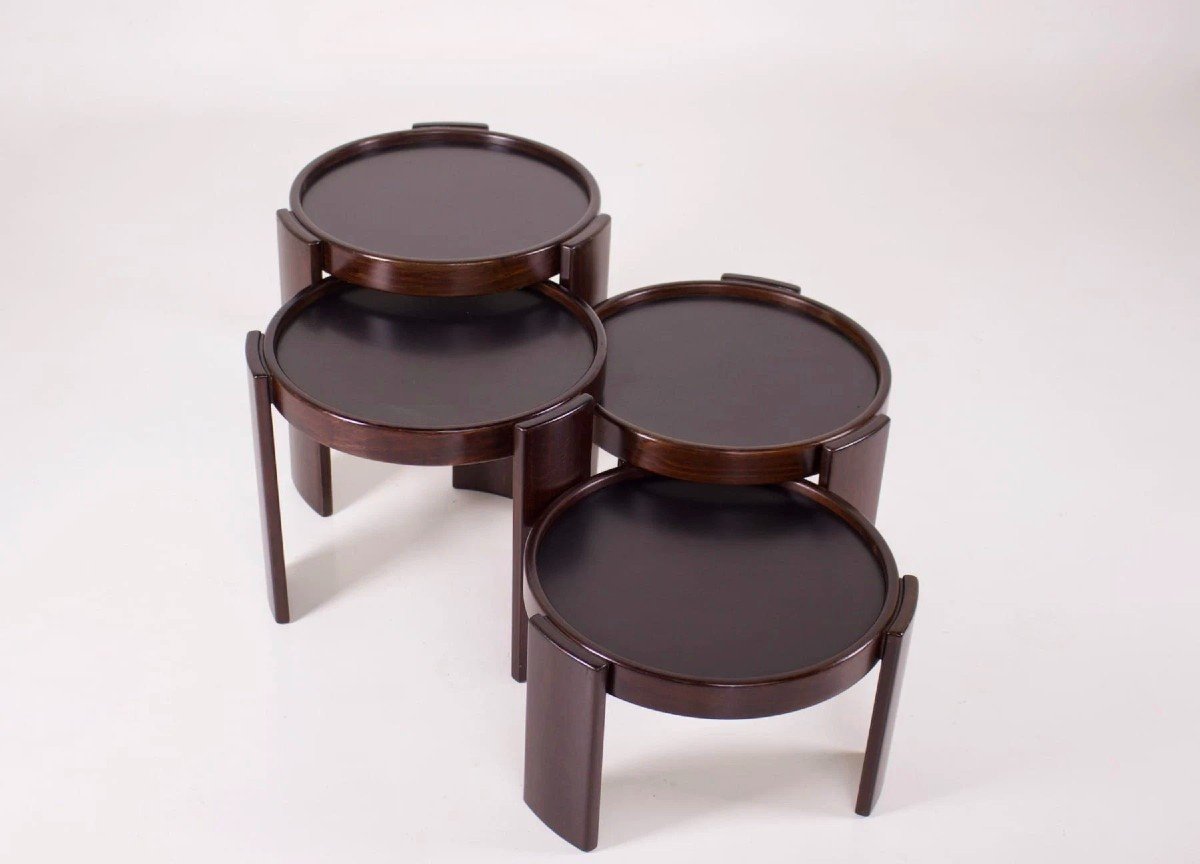 Reversible Nesting Coffee Tables, Gianfranco Frattini, Cassina.-photo-3