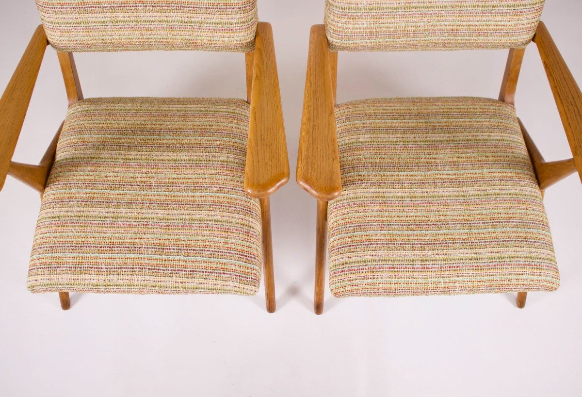 Paire De Fauteuils Modernistes Français.-photo-3