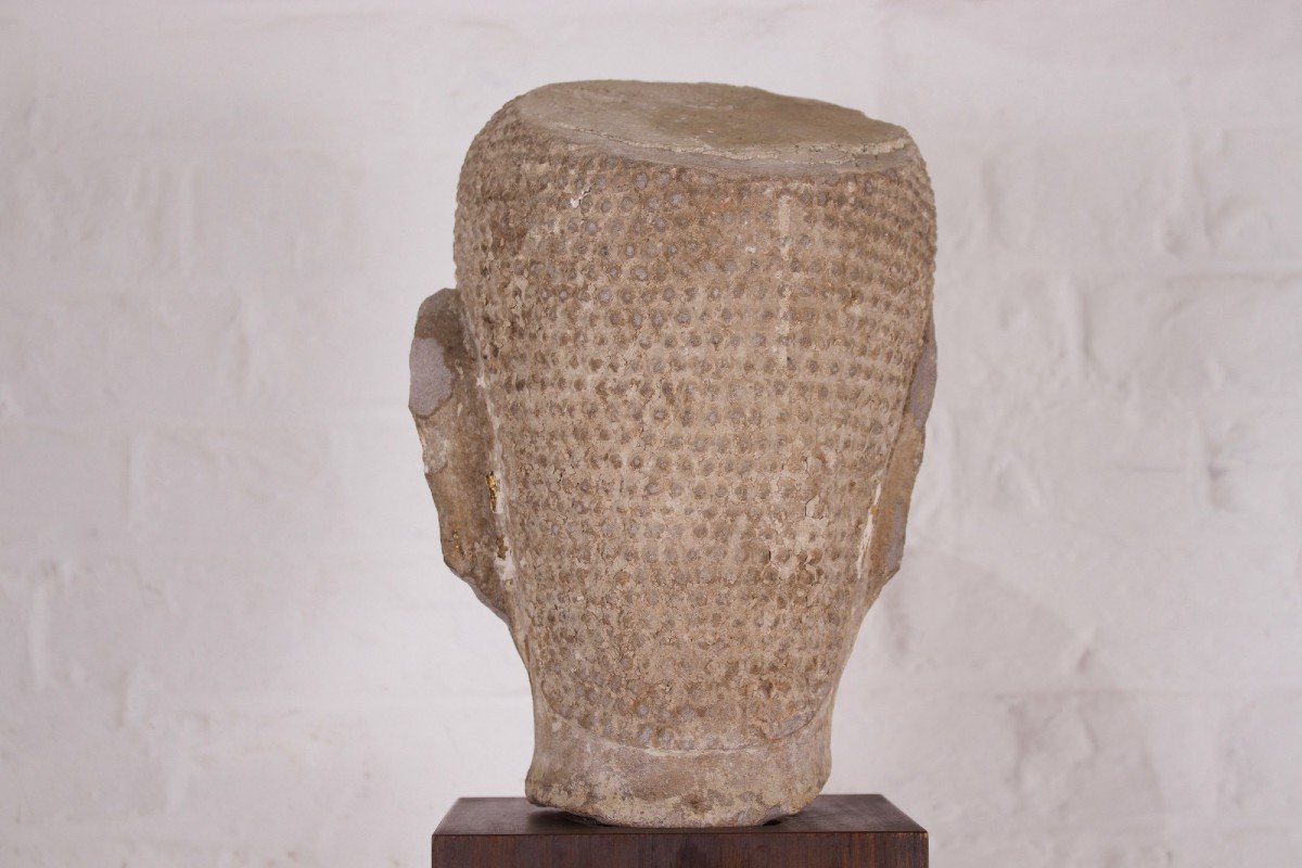 Sandstone Buddha Head, Ayutthaya.-photo-1