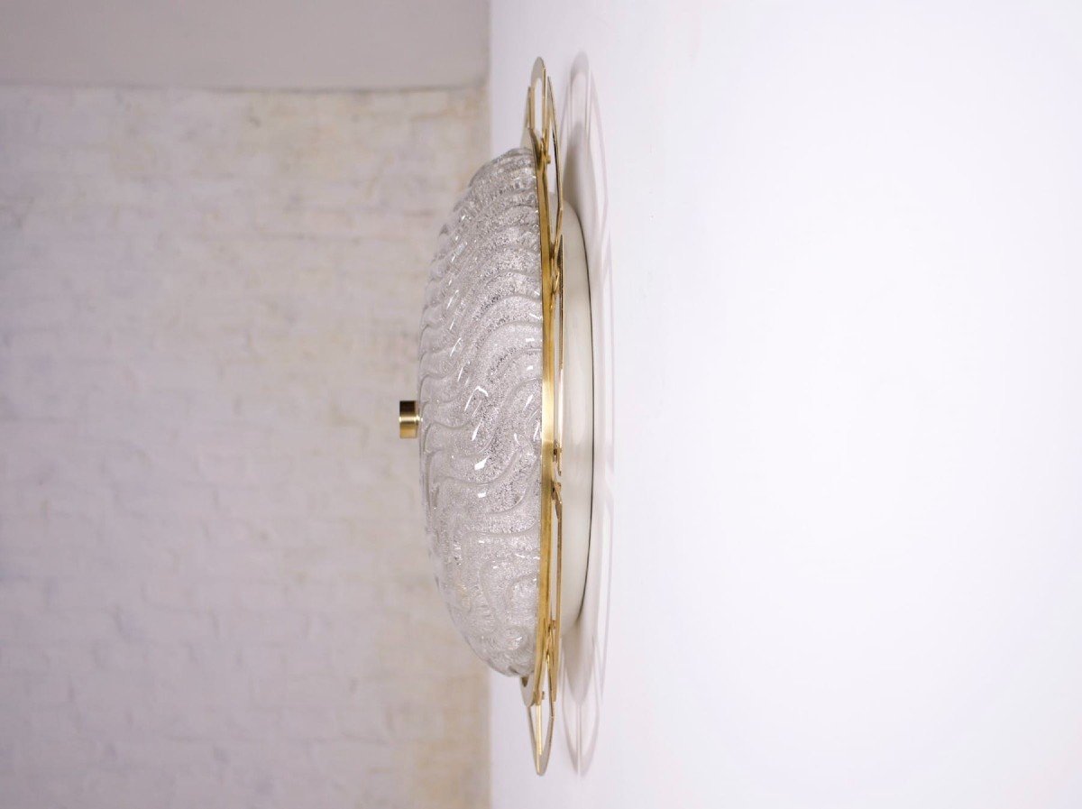 Large “soleil” Wall/ceiling Light In Brass & Murano.-photo-6