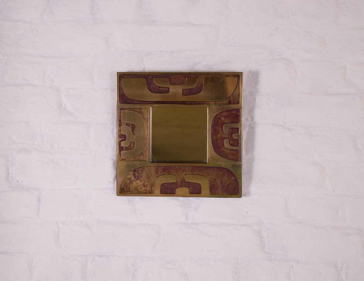 Cut Brass Mirror, Jean Blazy.-photo-3