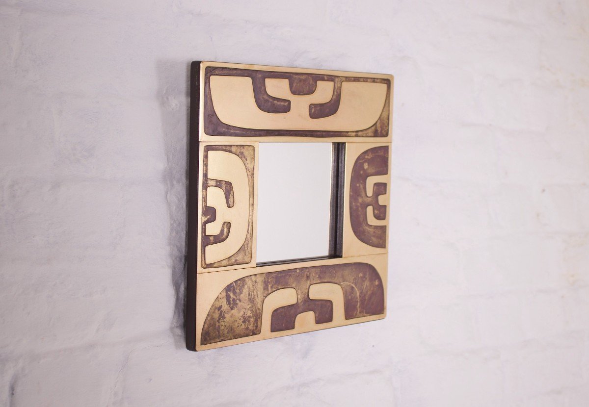 Cut Brass Mirror, Jean Blazy.-photo-4