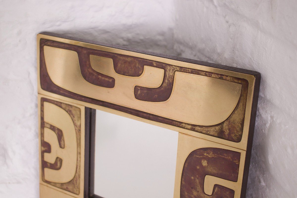 Cut Brass Mirror, Jean Blazy.-photo-1
