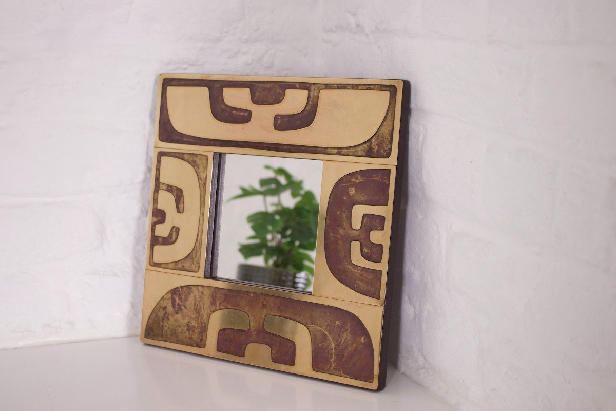 Cut Brass Mirror, Jean Blazy.