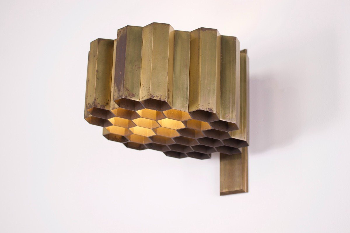 Honeycomb Wall Lamp, Jules Wabbes.