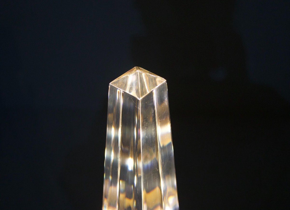 “obelisk” Lamp In Lucite.-photo-3