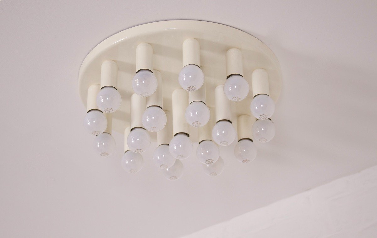 Round Pop / Space Age Ceiling Light 1970's.-photo-2